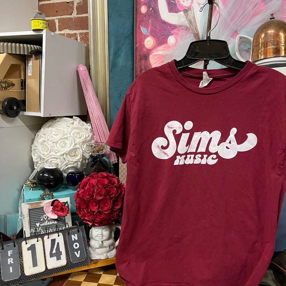 Sims Music Vintage Logo T Shirt